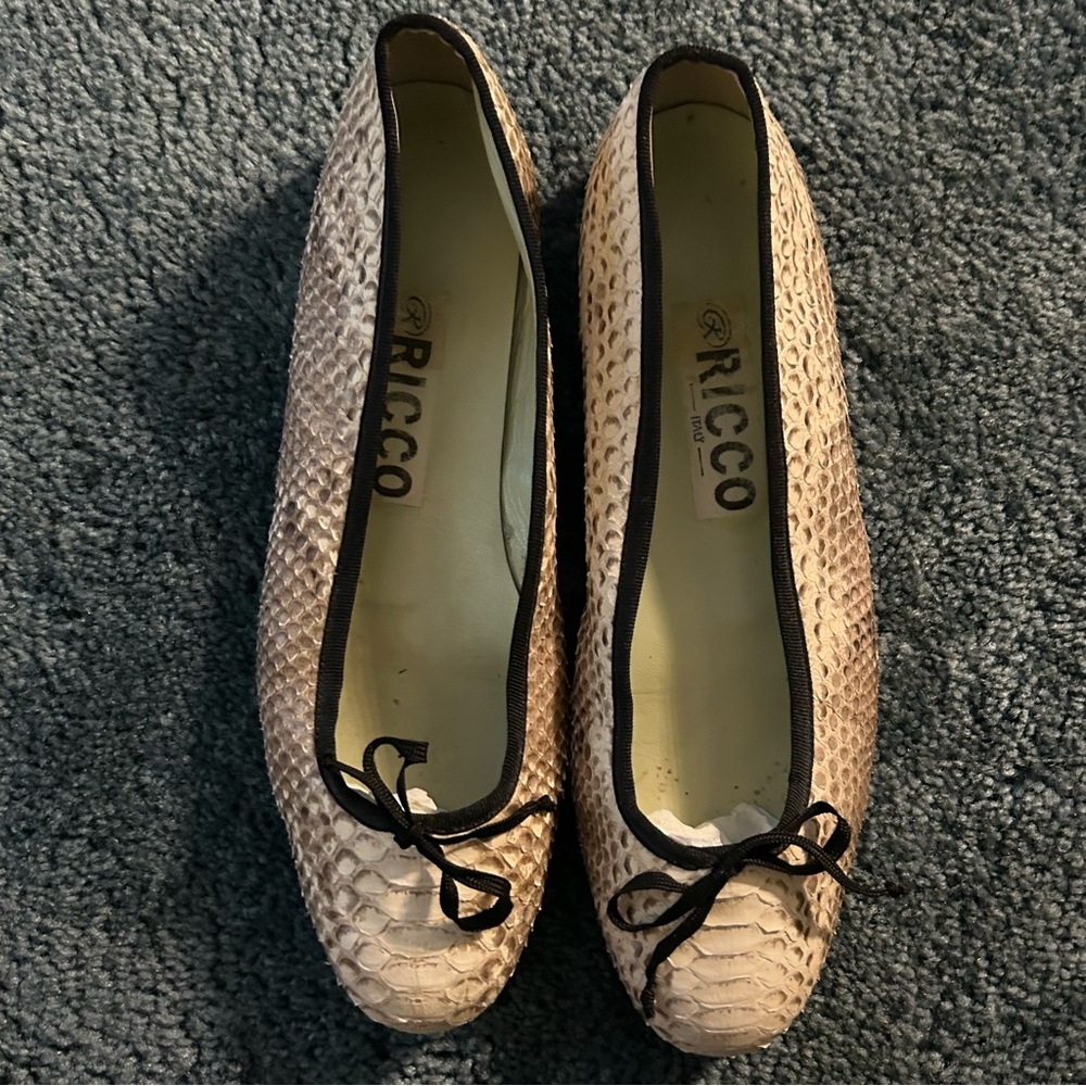 SNAKESKIN BALLET FLATS